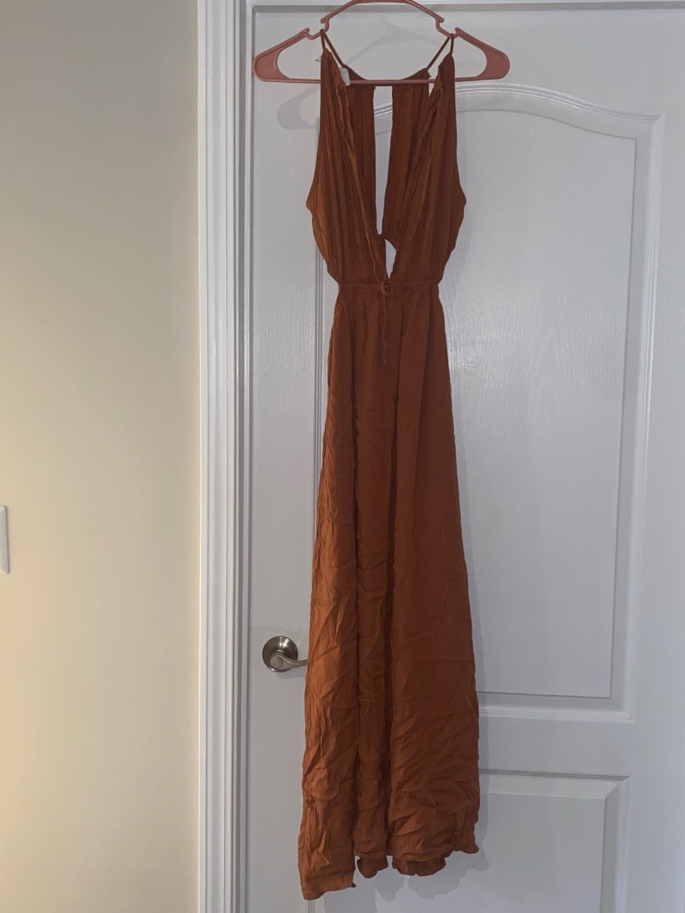 Astr The Label Rust-Brown Halter Maxi Dress - Picture 5 of 9